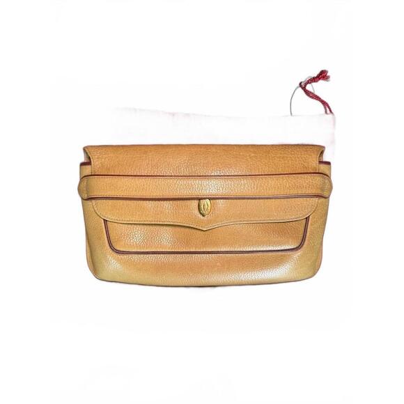 Cartier Brown Leather Clutch Bag